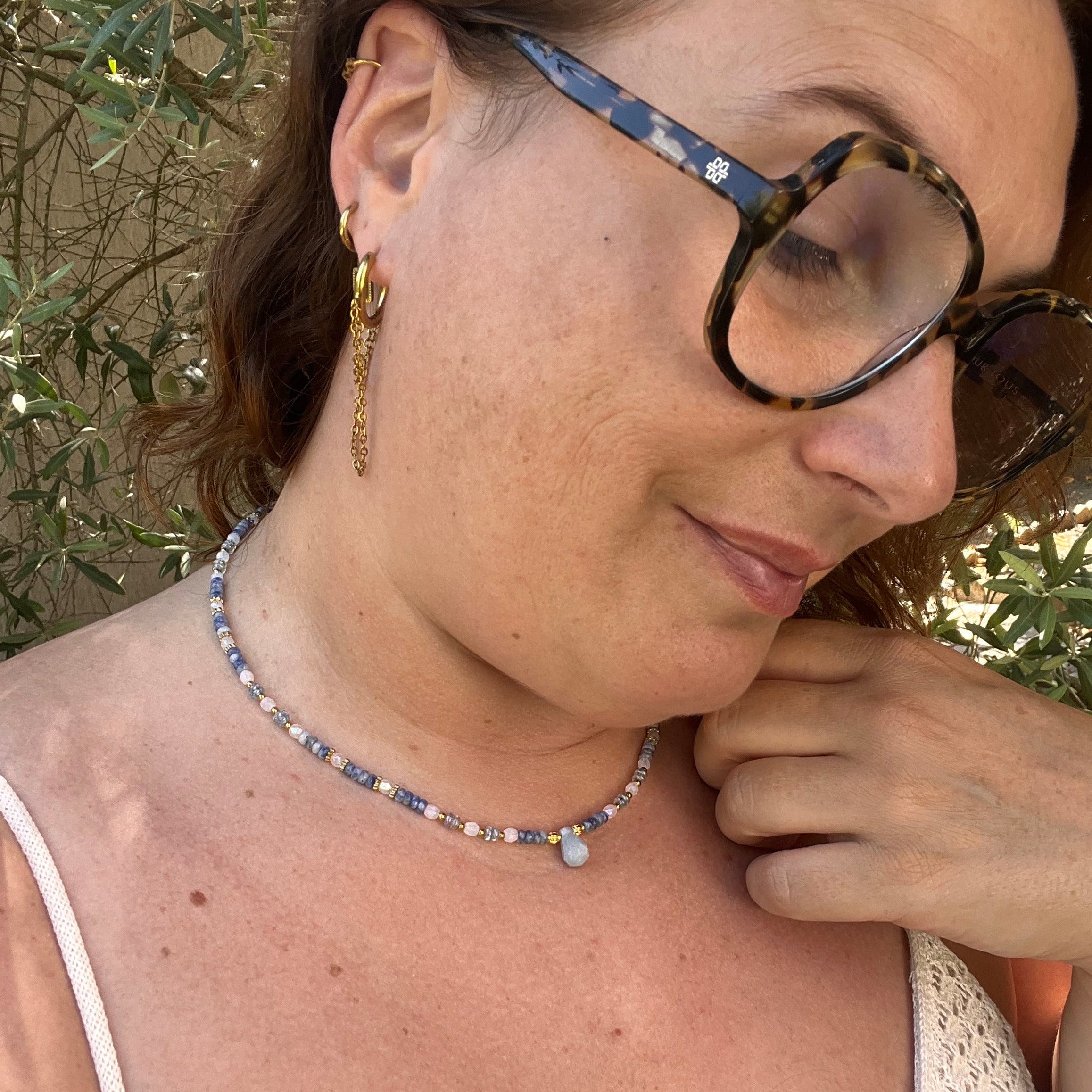 Collier "Oïa" en perles