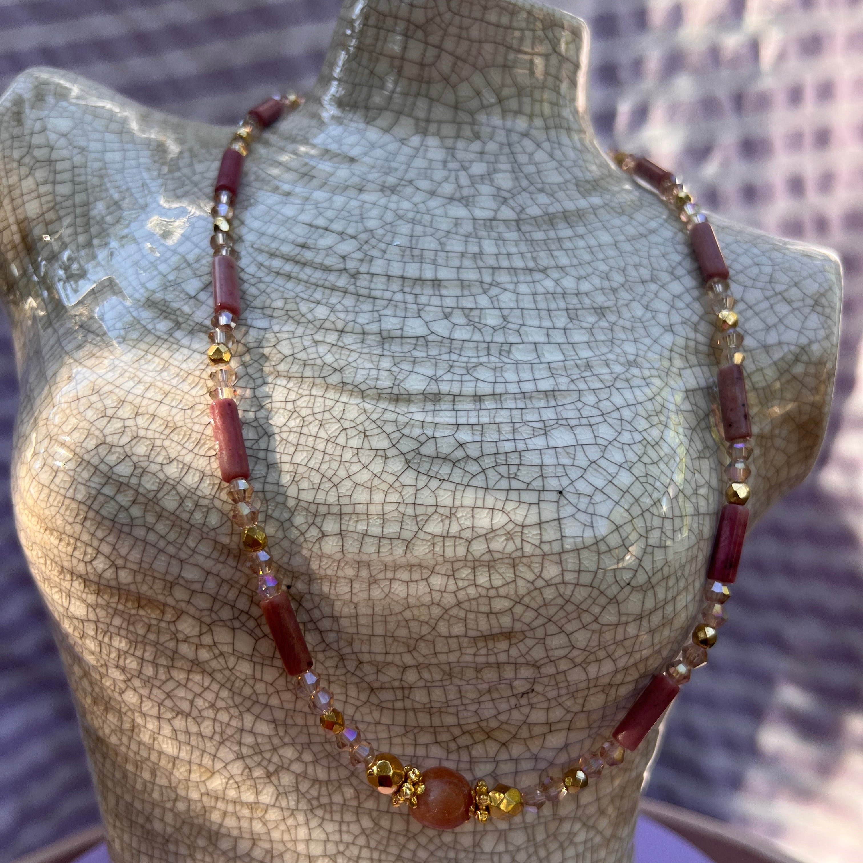 Collier "Quartz" en perles