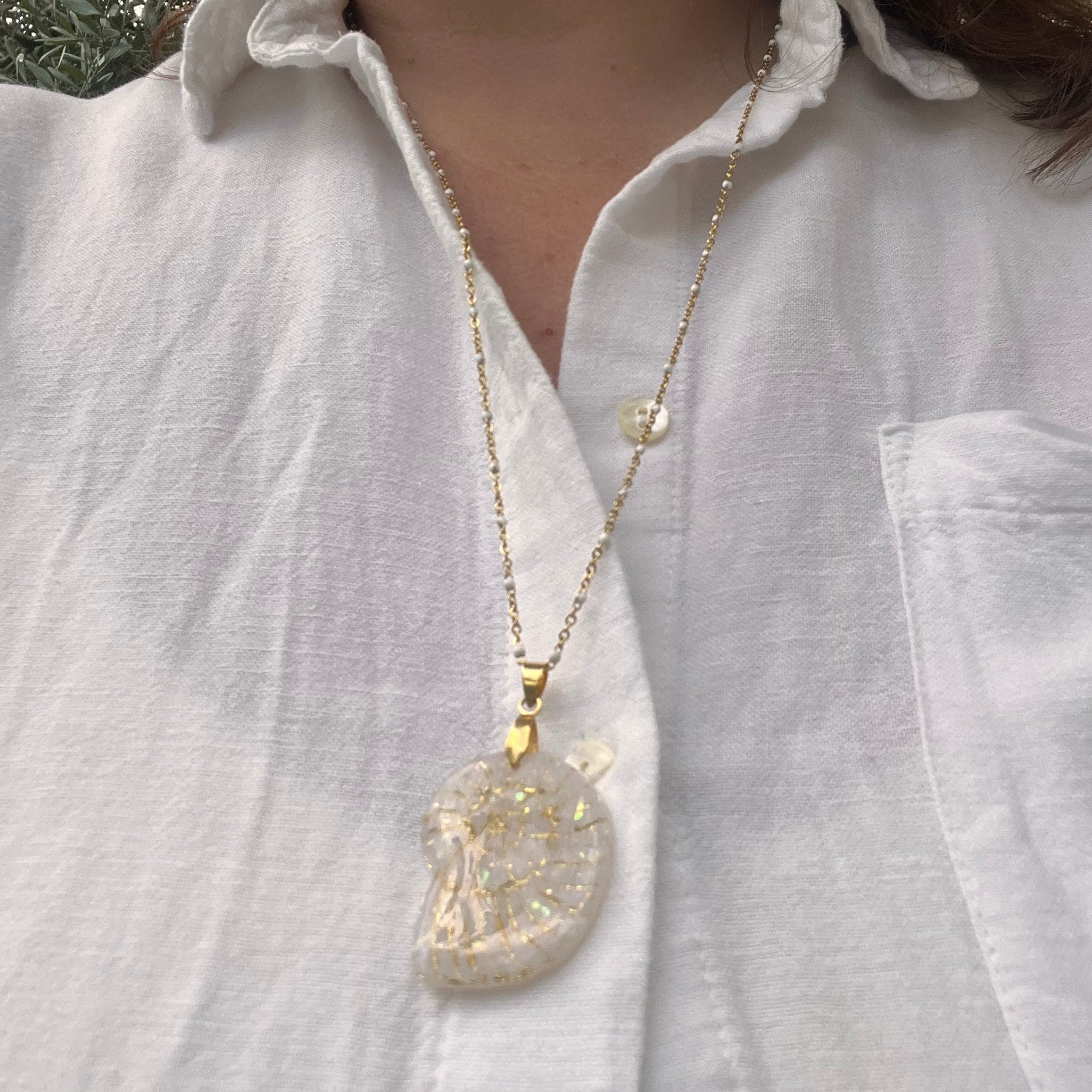 Collier "Amnonite" en eacier inoxydable