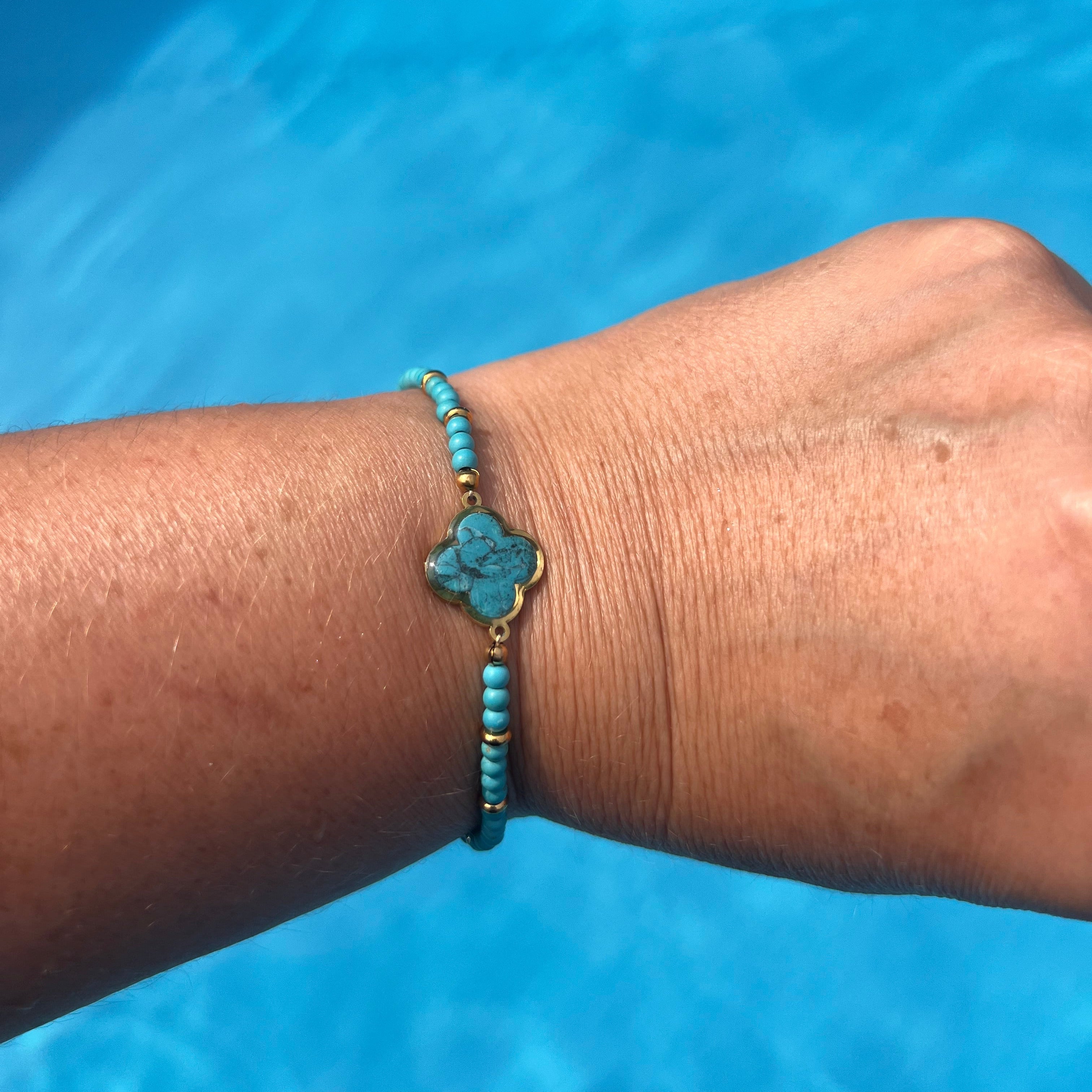 Bracelet "Turquoise" en acier inoxydable