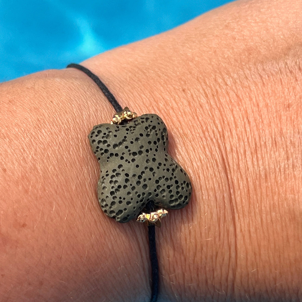 Bracelet "Piper" en pierre de lave