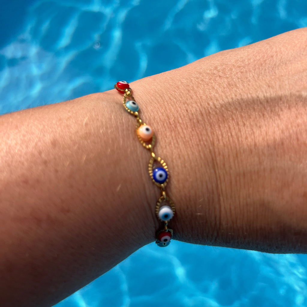 Collier "Nazar" en acier inoxydable