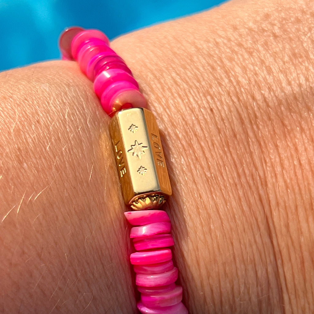 Bracelet "Fushia" en perles
