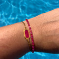 Bracelet "Pink pearl" en acier inoxydable