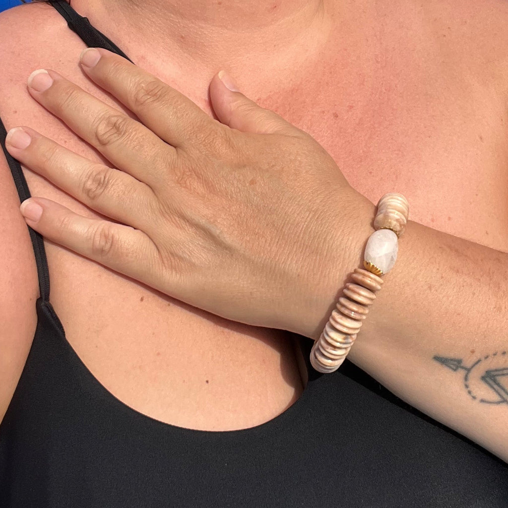 Bracelet "Coconut" en perles