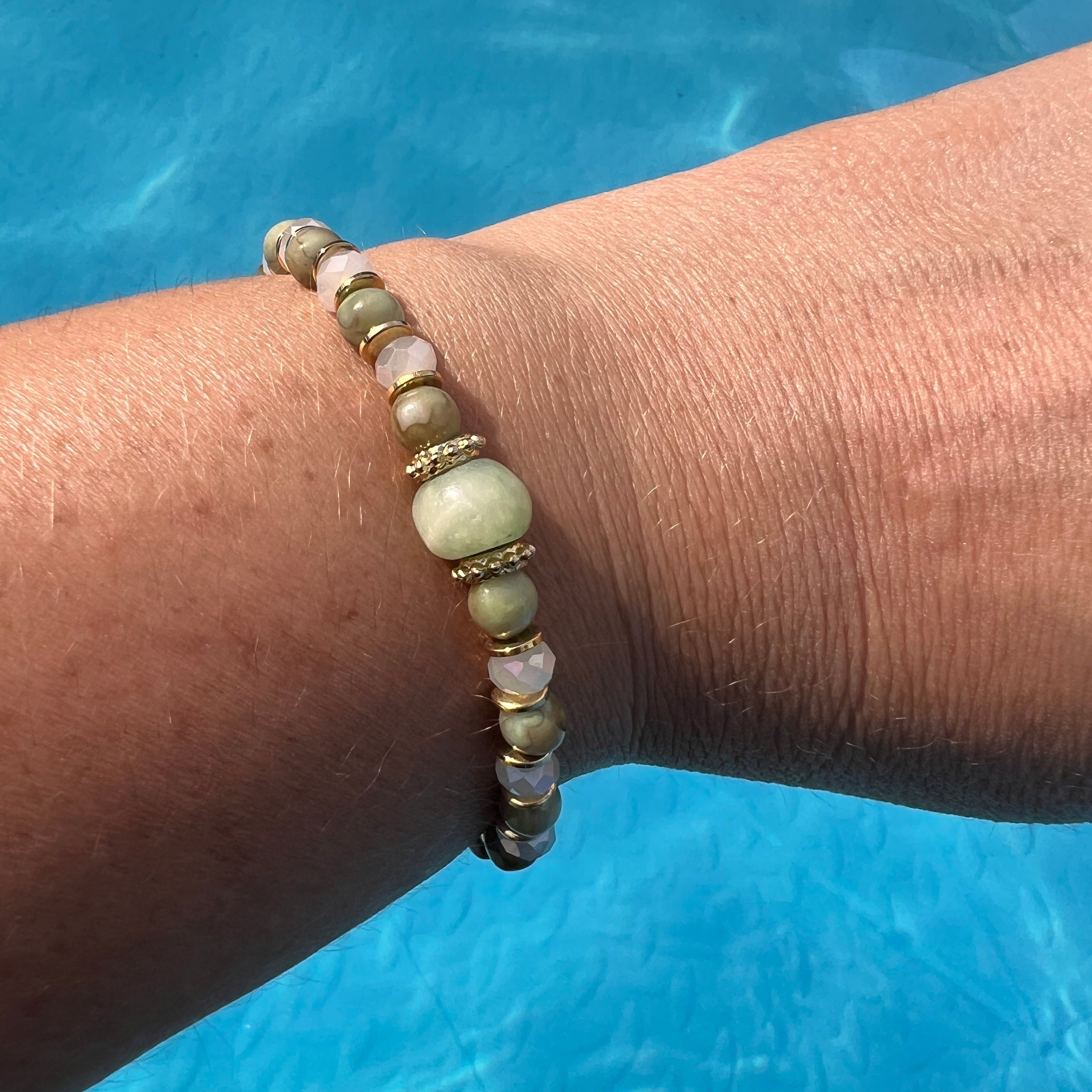 Bracelet "Greenlight" en perles