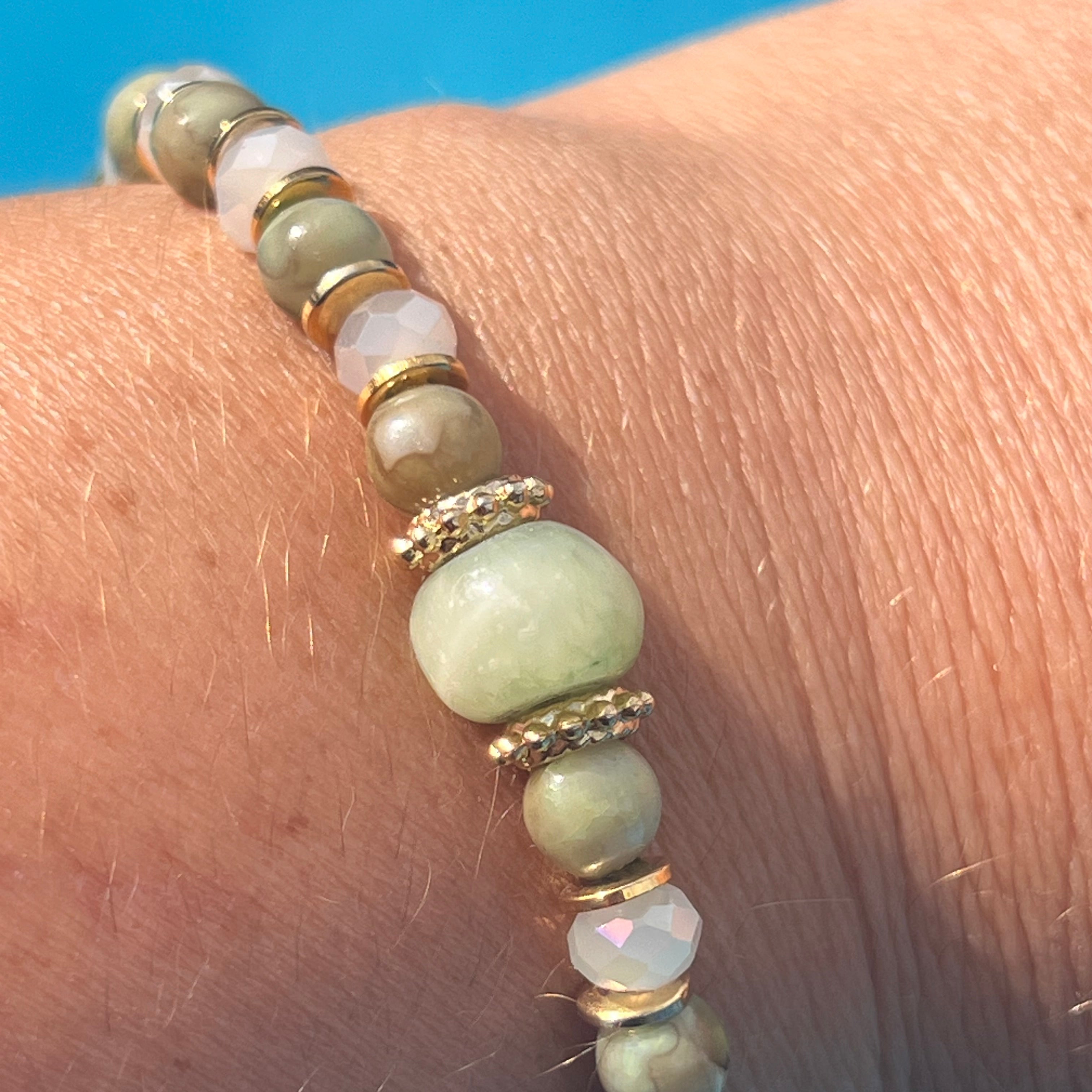 Bracelet "Greenlight" en perles