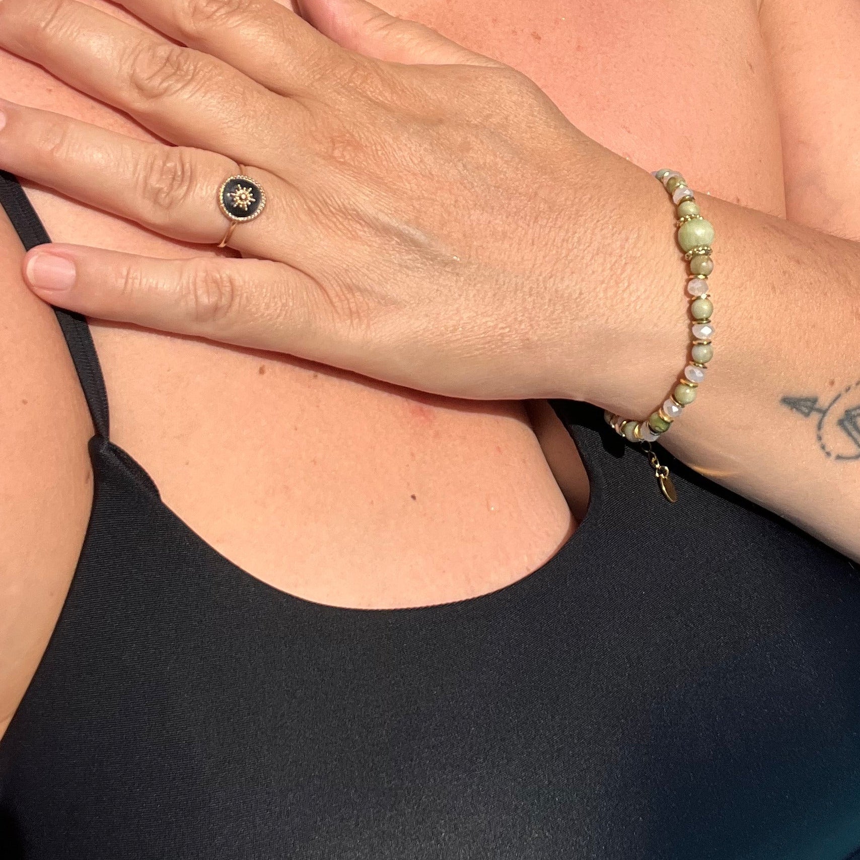 Bracelet "Greenlight" en perles