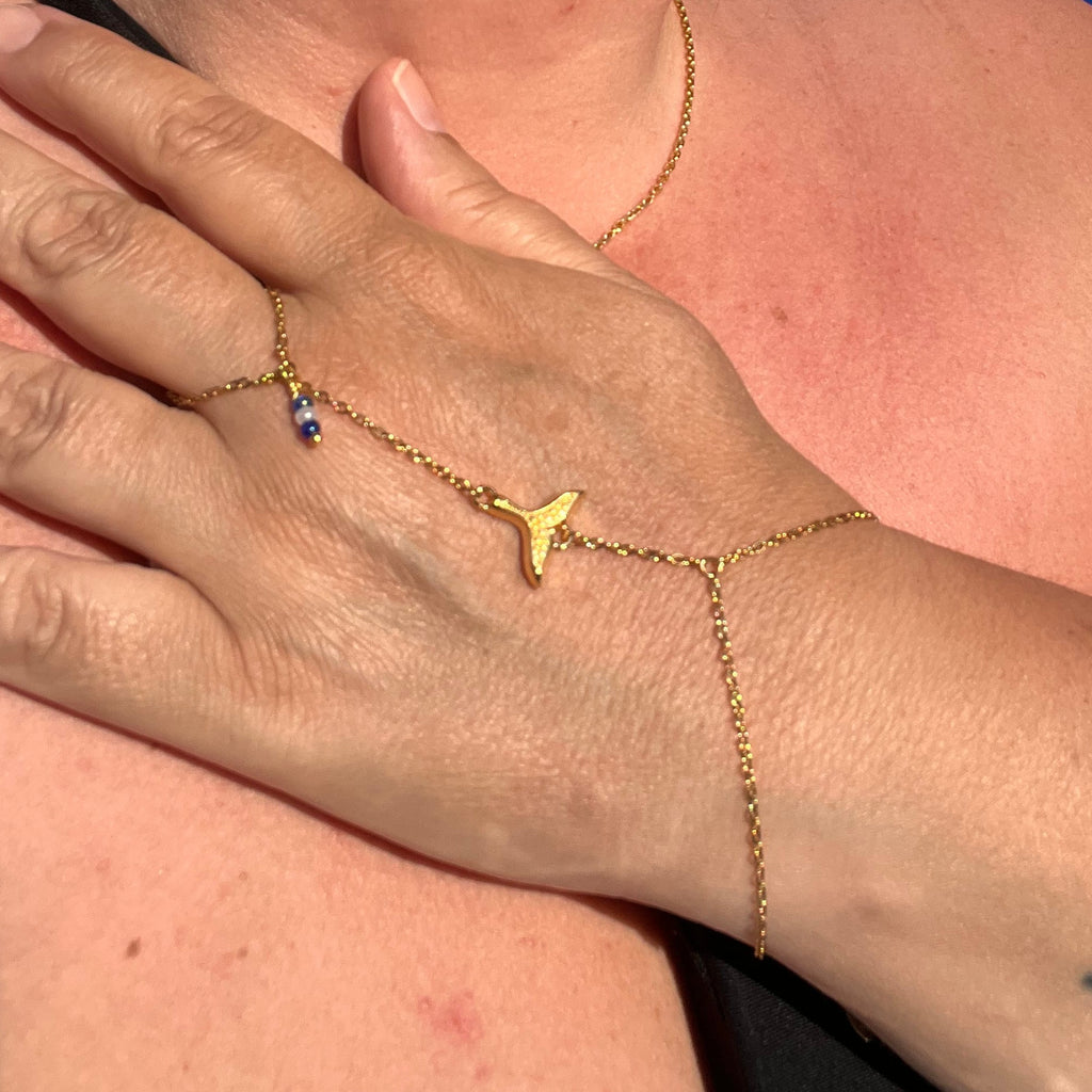 Bijou main bague "Amphitrite" en acier inoxydable