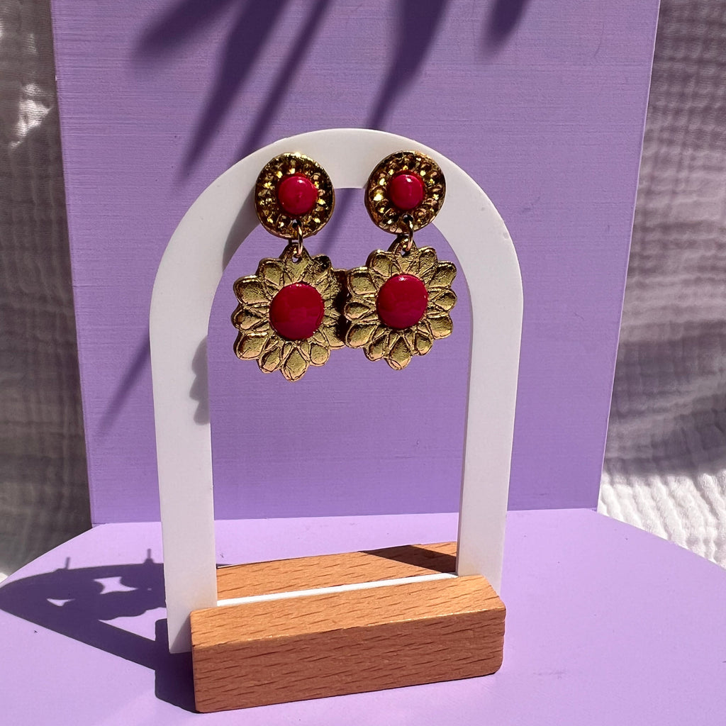 Boucles d'oreilles "Rosalinda" en argile polymère
