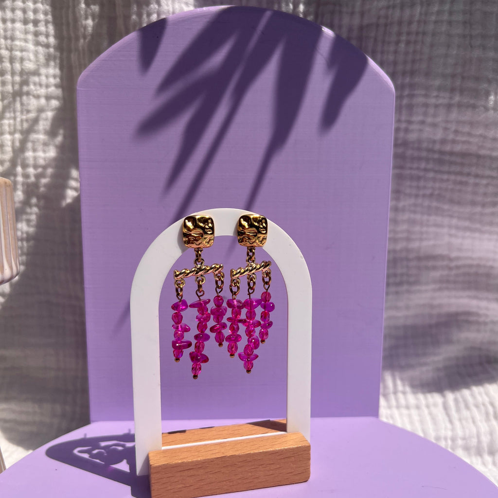 Boucles d'oreilles "Frida" en acier inoxydable