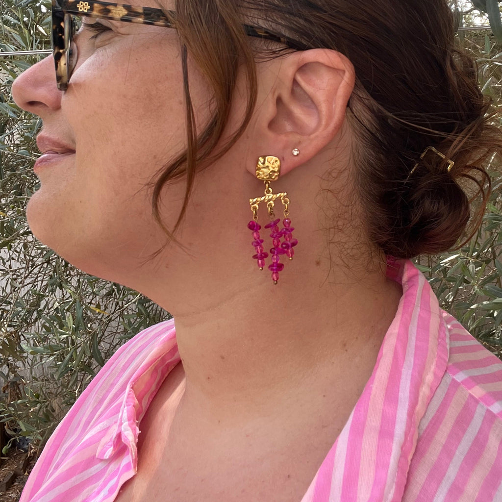 Boucles d'oreilles "Frida" en acier inoxydable