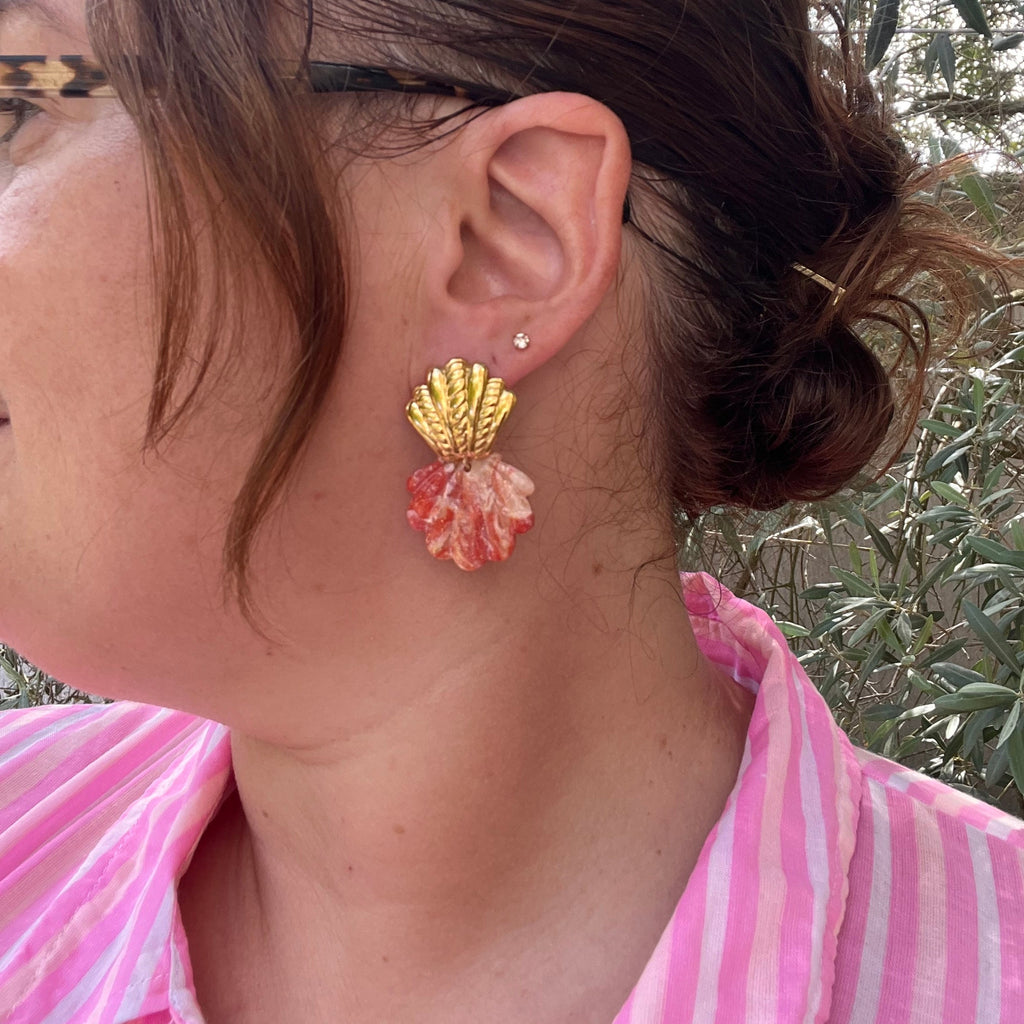 Boucles d'oreilles "Naïade" en acier inoxydable