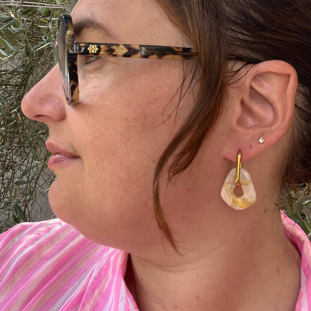 Boucles d'oreilles "Blondie" en acier inoxydable