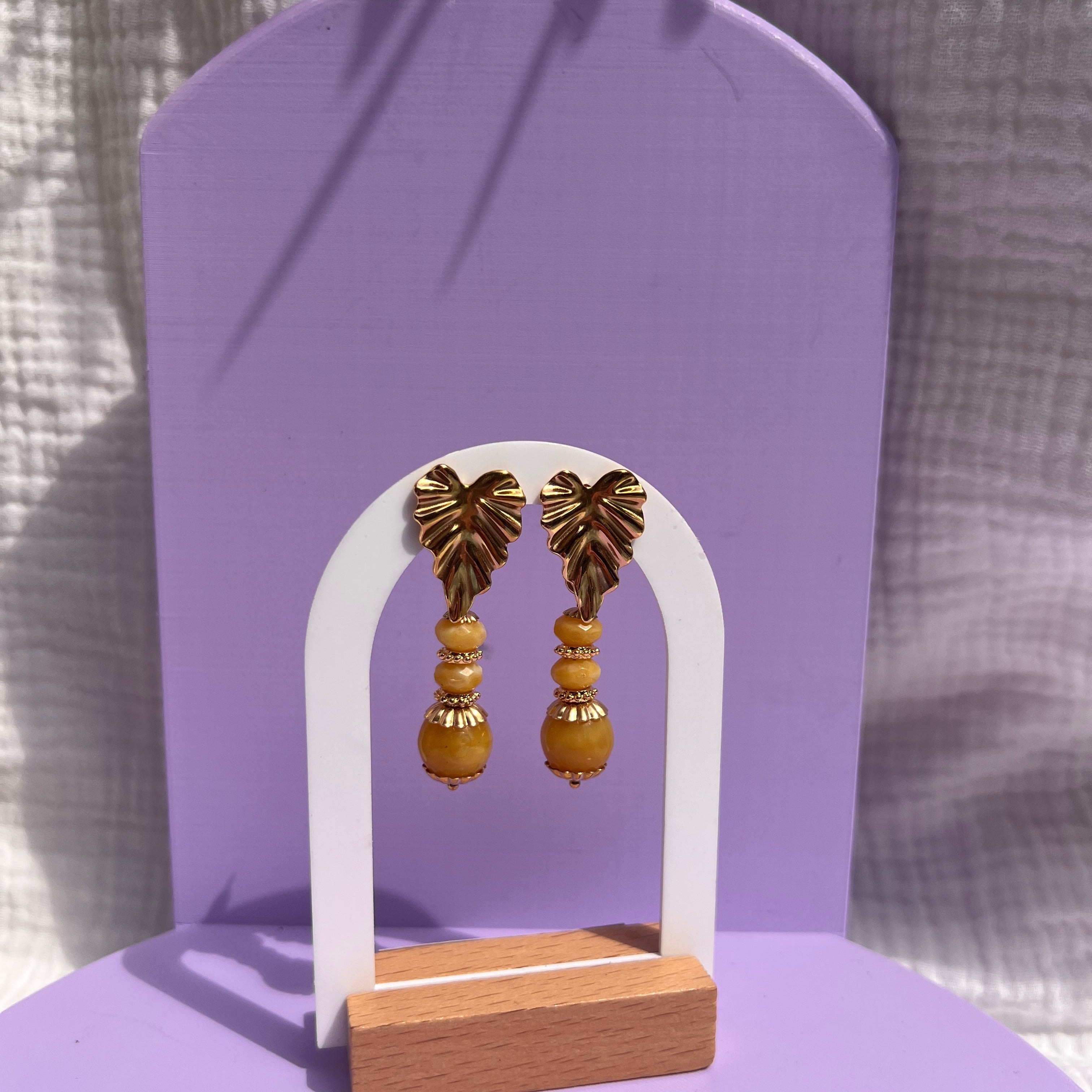 Boucles d'oreilles "Trésor" en acier inoxydable