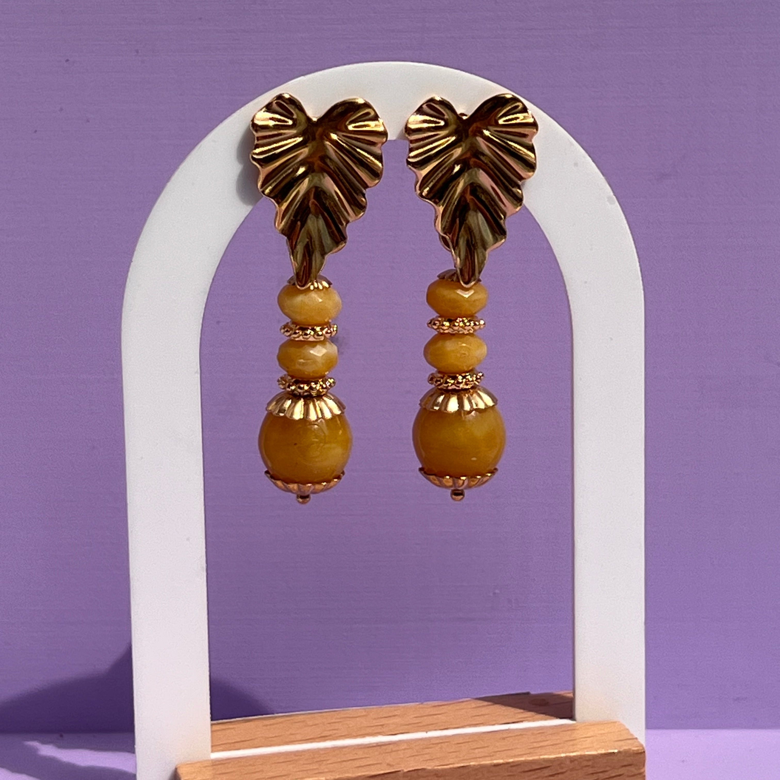 Boucles d'oreilles "Trésor" en acier inoxydable