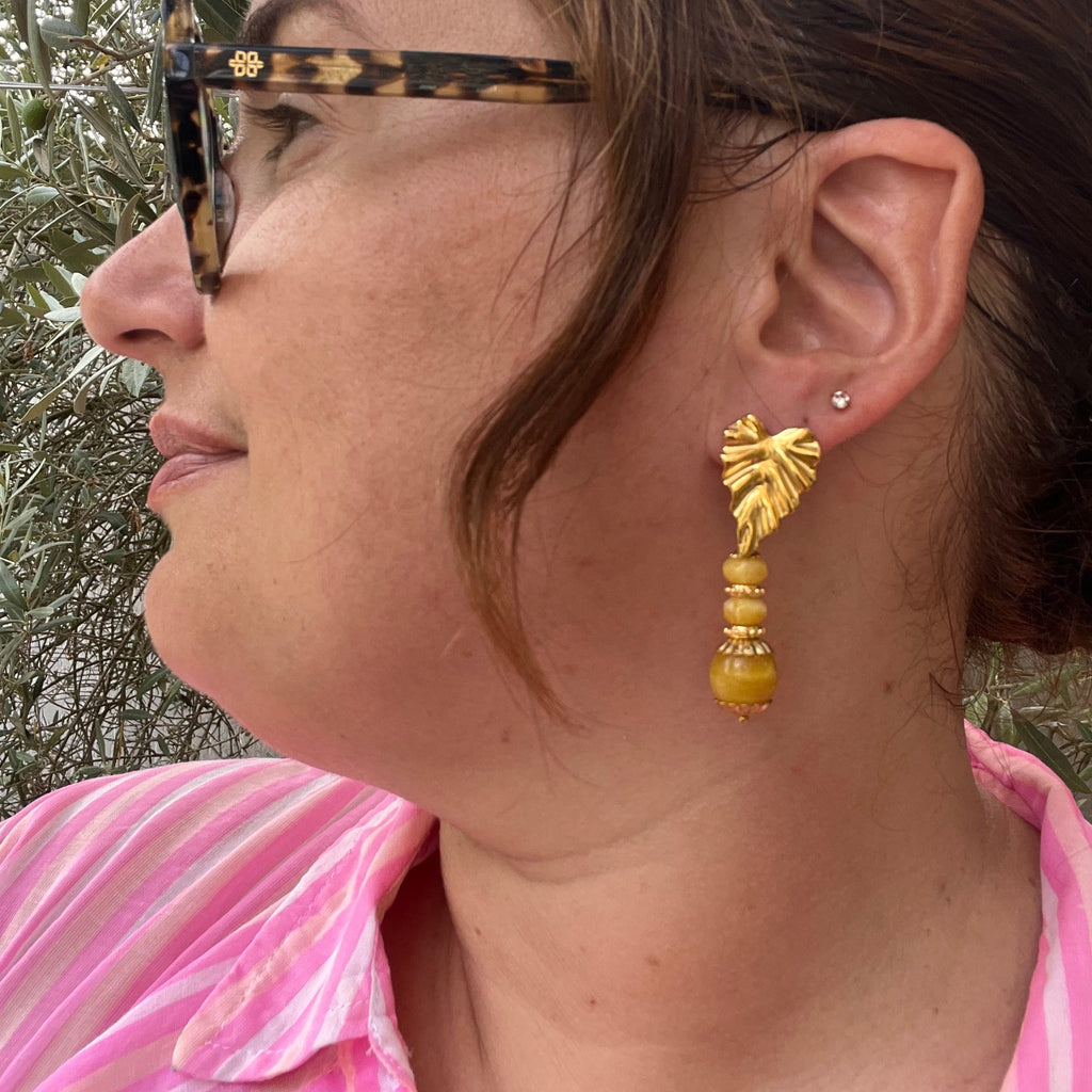 Boucles d'oreilles "Trésor" en acier inoxydable