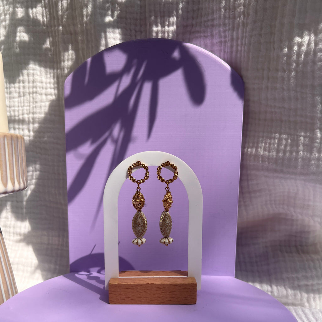 Boucles d'oreilles "Néréïde" en acier inoxydable