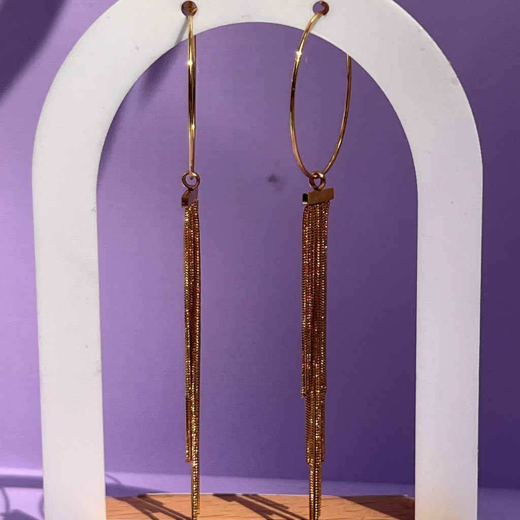 Boucles d'oreilles "Neptune" en acier inoxydable
