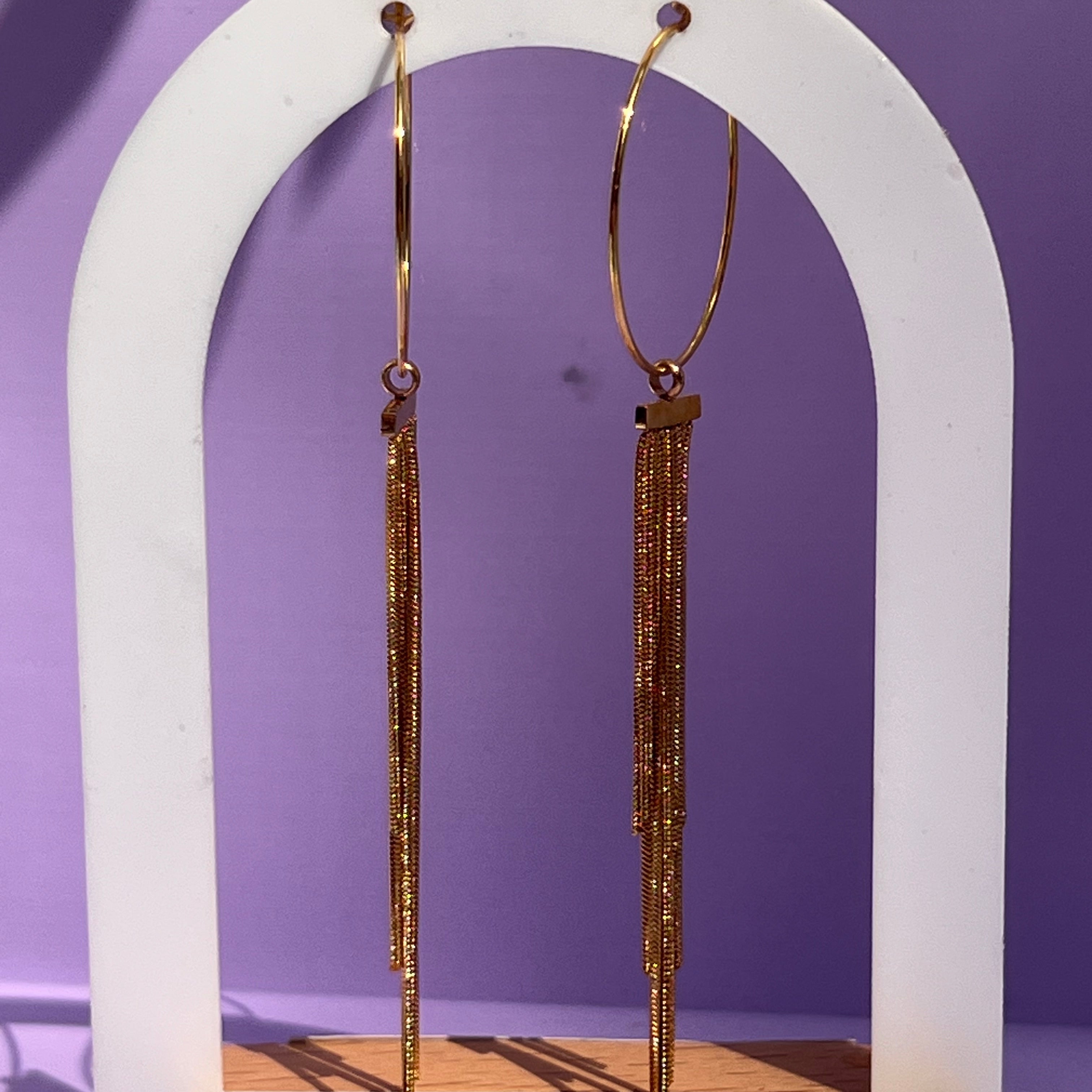 Boucles d'oreilles "Neptune" en acier inoxydable