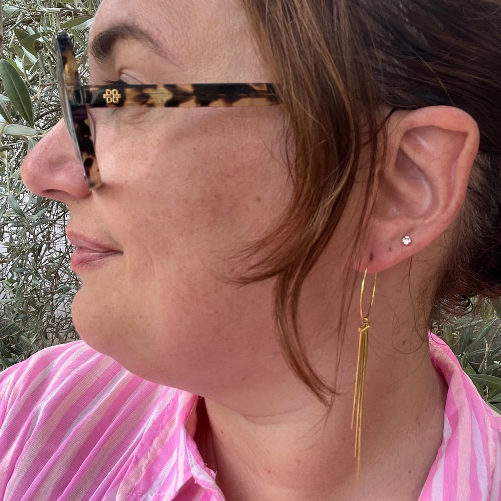 Boucles d'oreilles "Neptune" en acier inoxydable