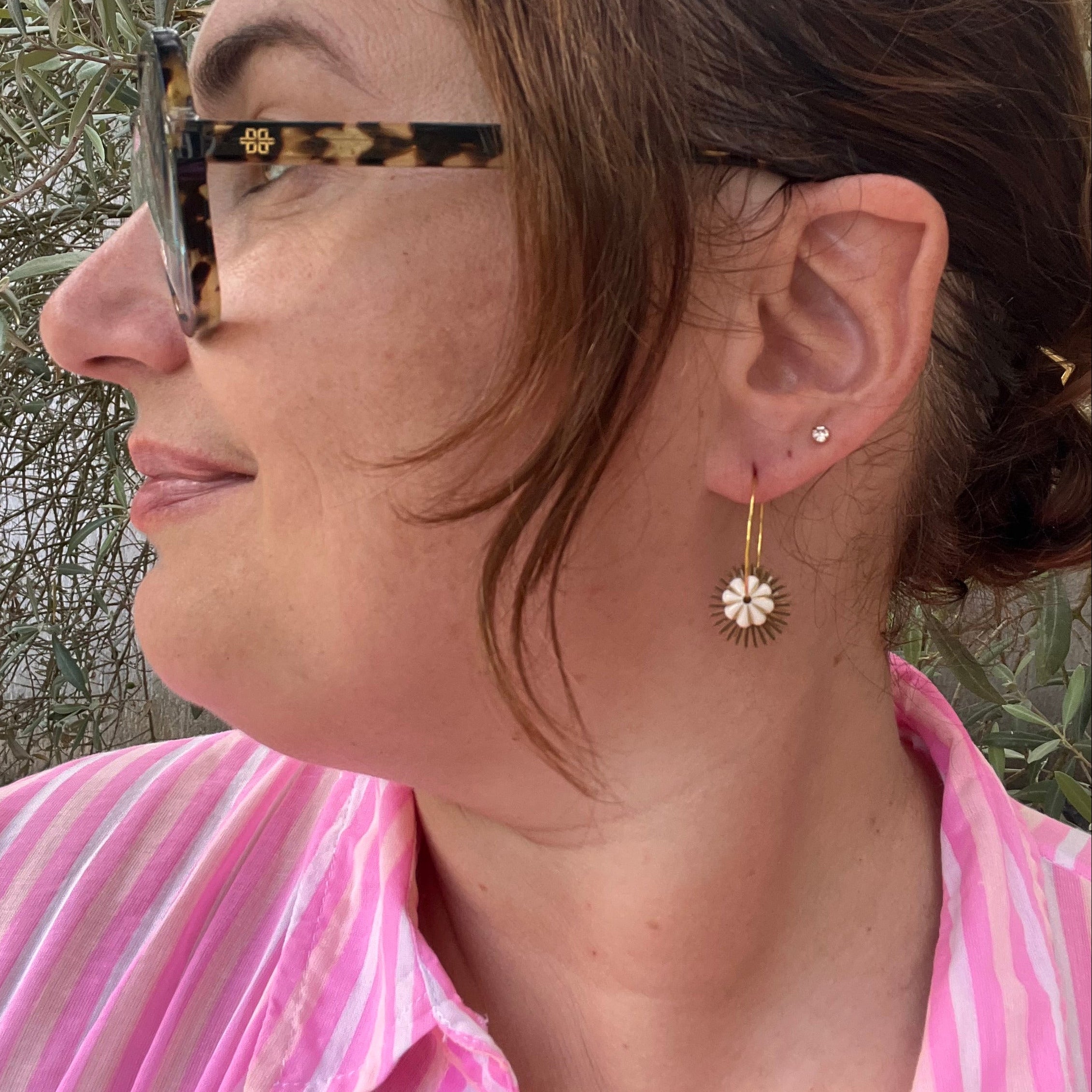 Boucles d'oreilles "Zénith" en acier inoxydable