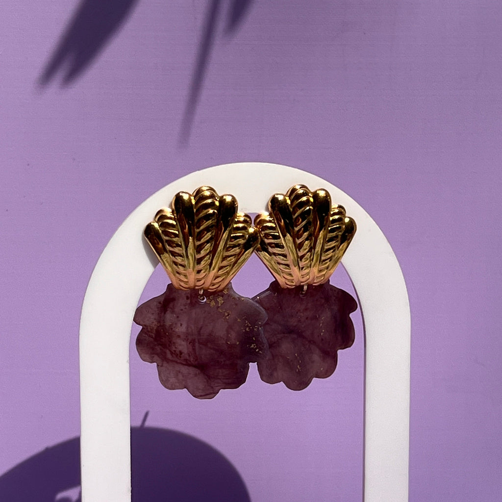 Boucles d'oreilles "Seabrown" en acier inoxydable