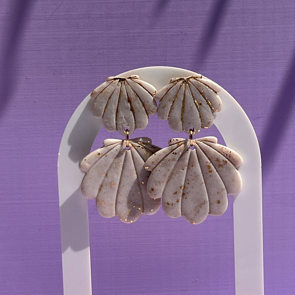 Boucles d'oreilles "Amphora" en argile polymère