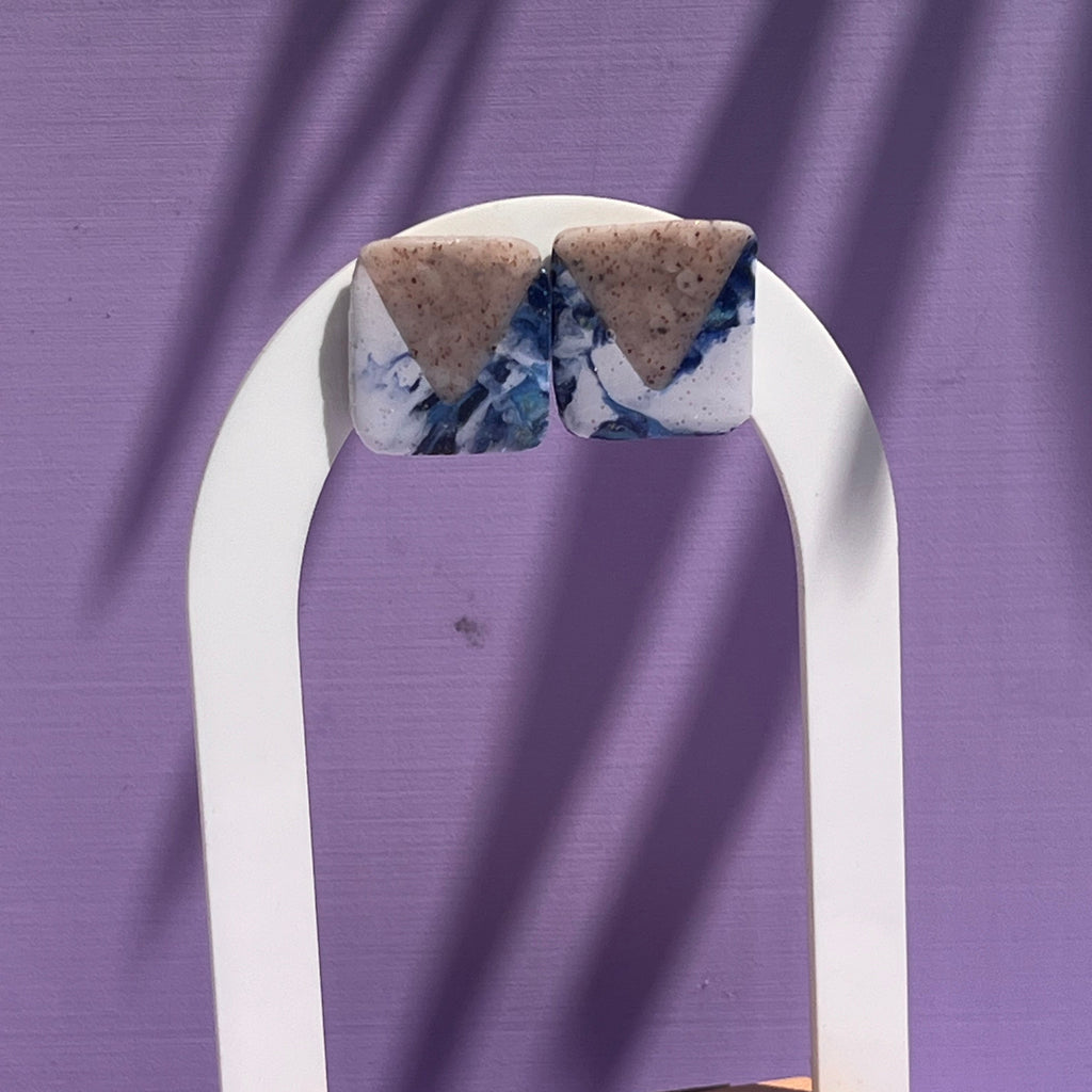 Boucles d'oreilles "Akrotiri" en argile polymère