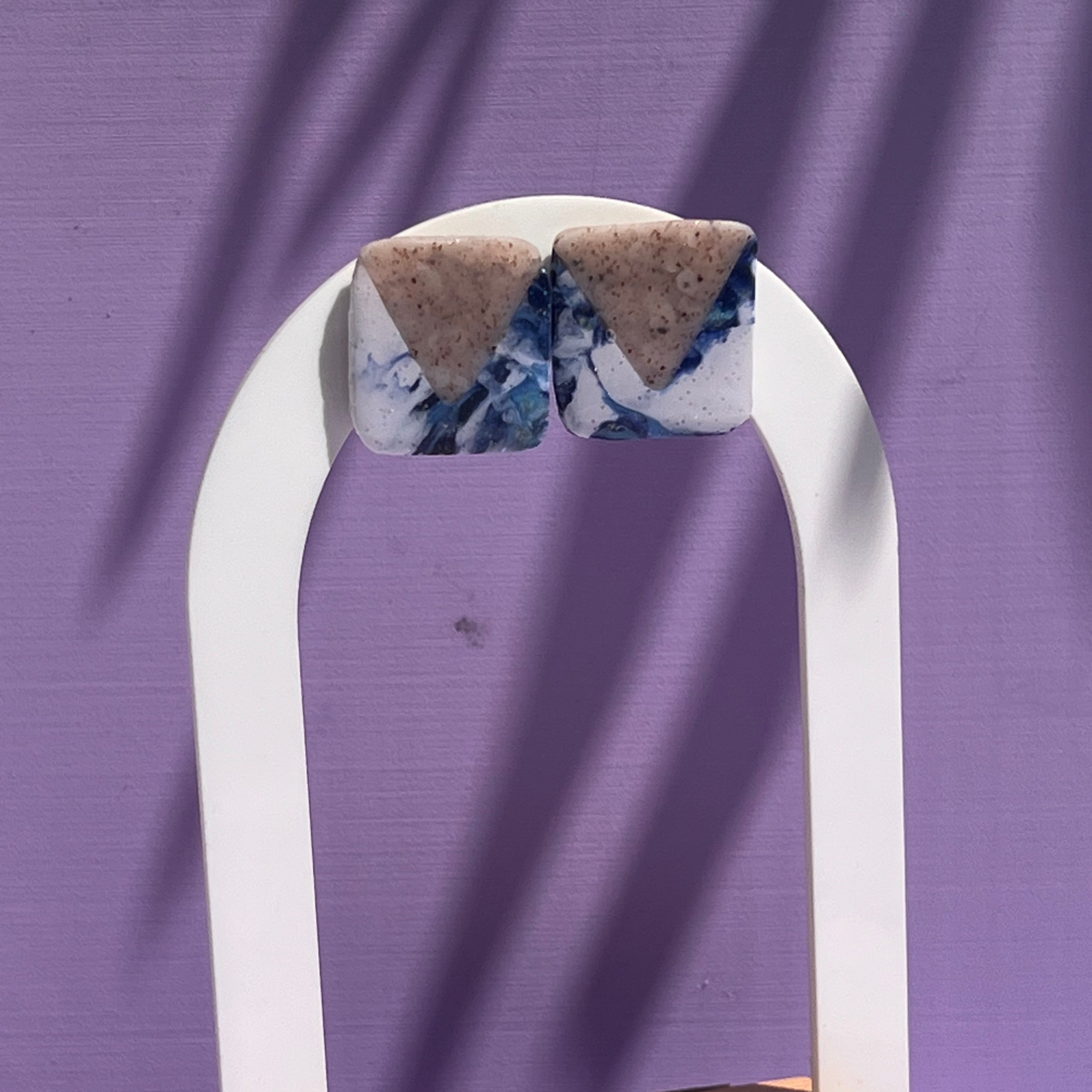Boucles d'oreilles "Akrotiri" en argile polymère
