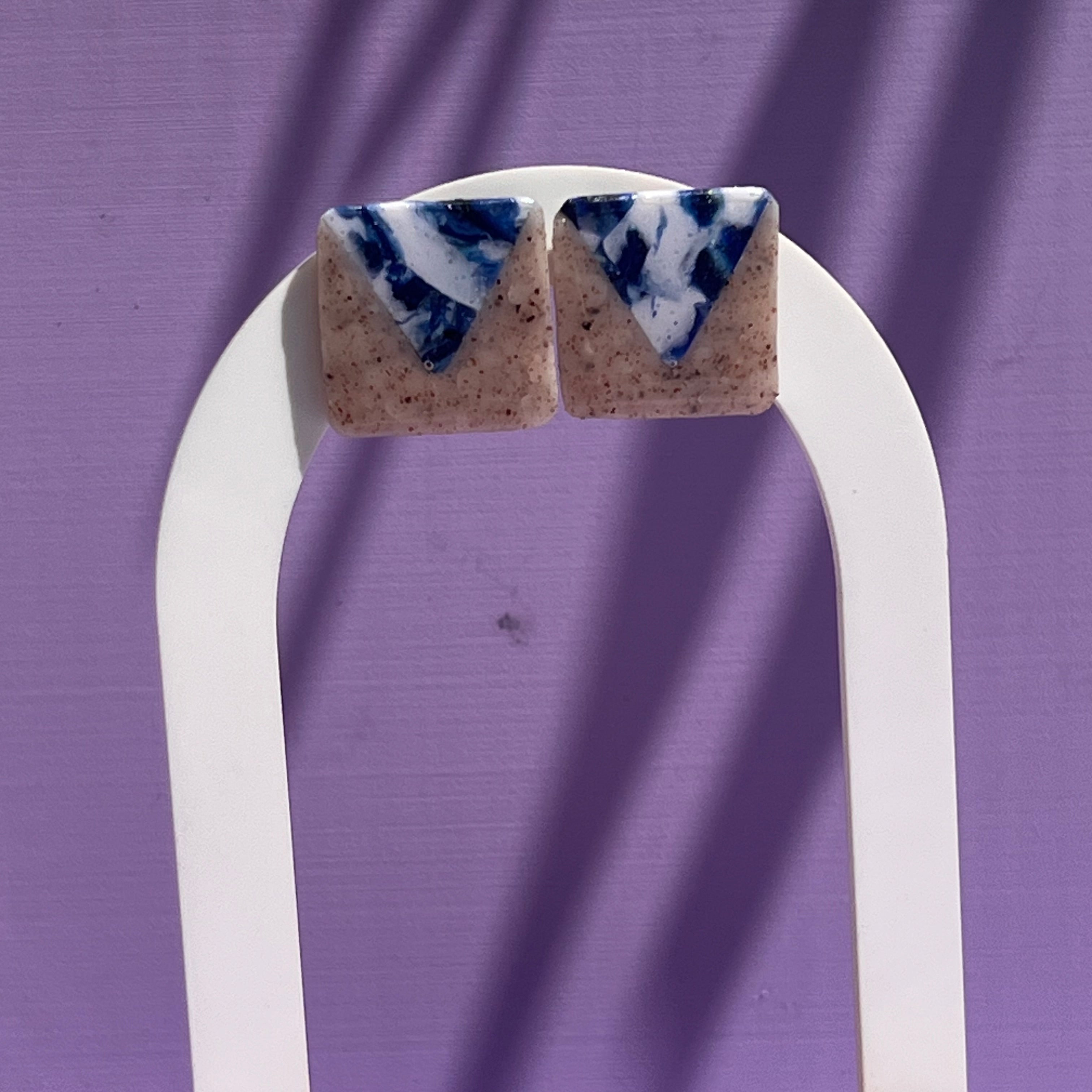 Boucles d'oreilles "Akrotiri" en argile polymère