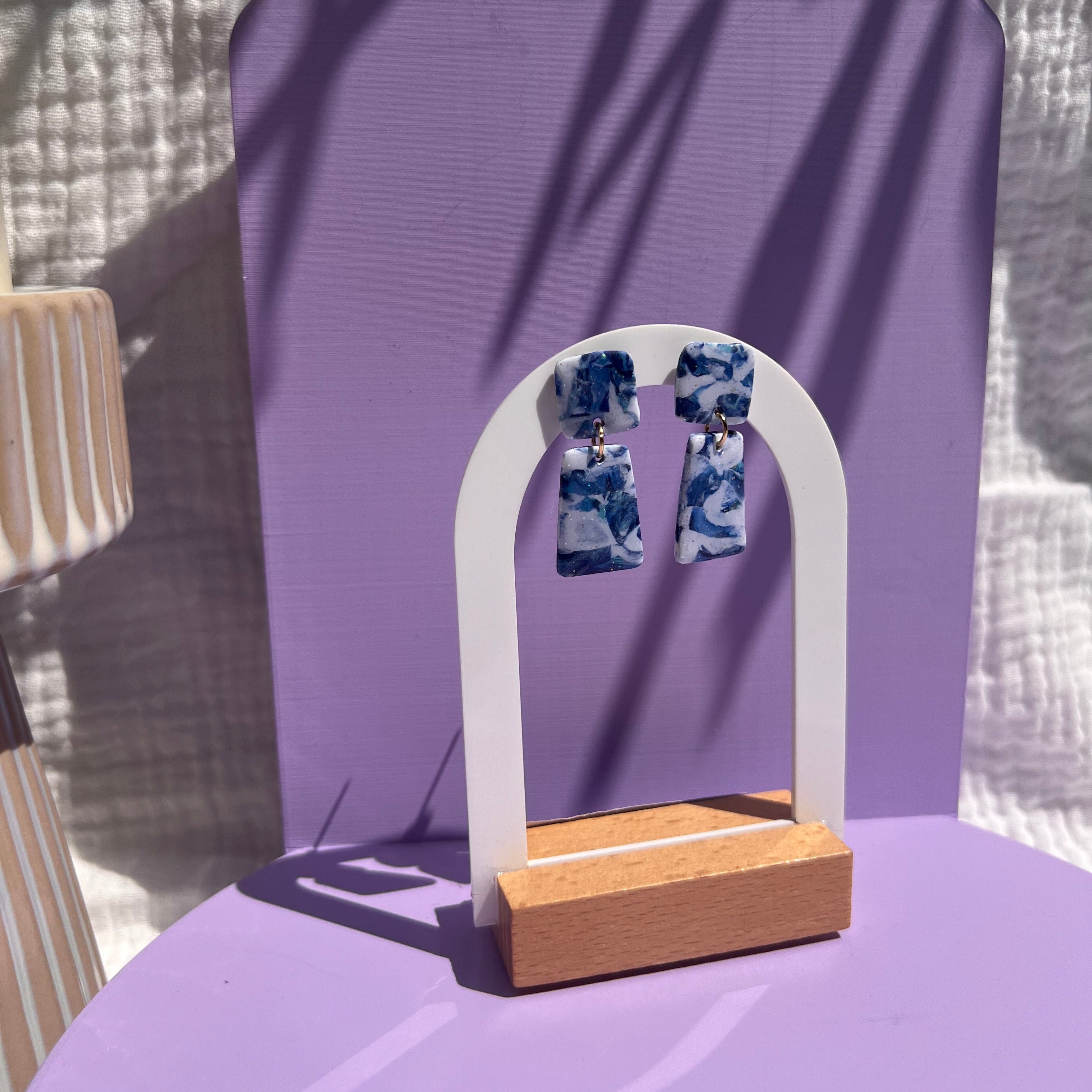 Boucles d'oreilles "Astria" en argile polymère