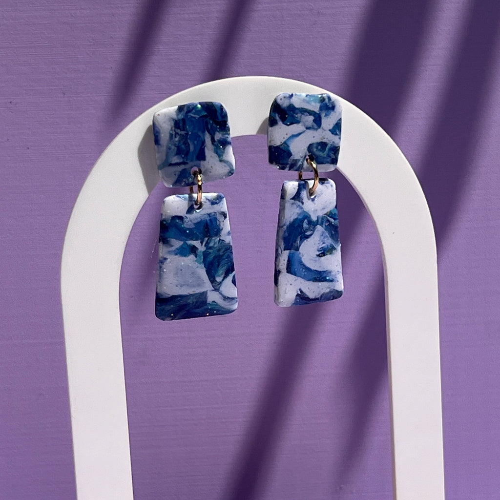Boucles d'oreilles "Astria" en argile polymère