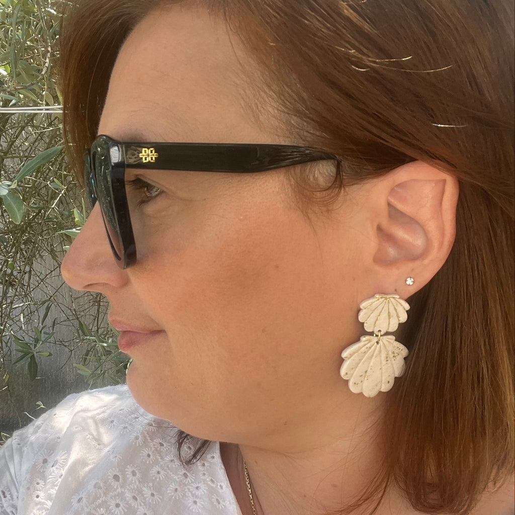Boucles d'oreilles "Amphora" en argile polymère