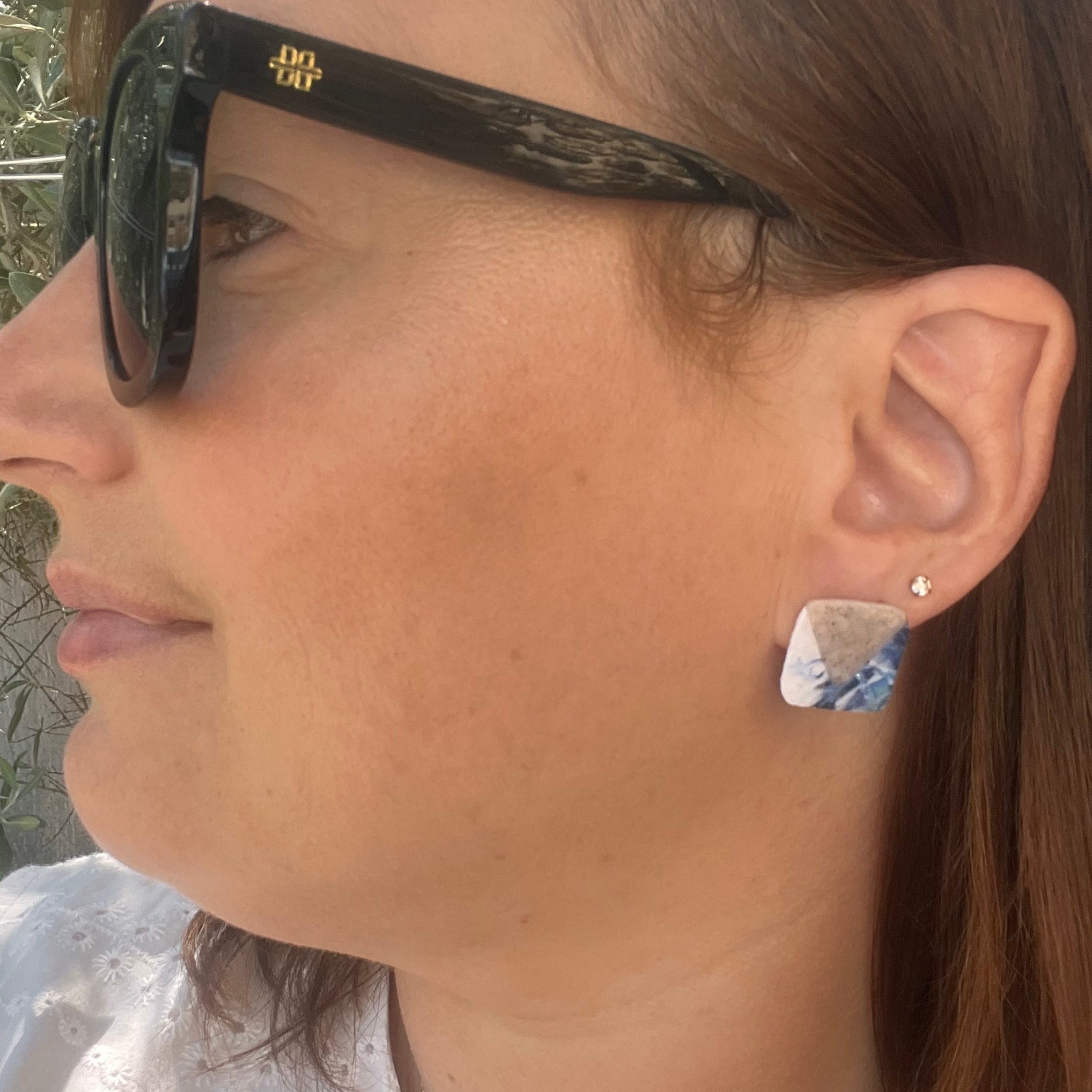 Boucles d'oreilles "Akrotiri" en argile polymère