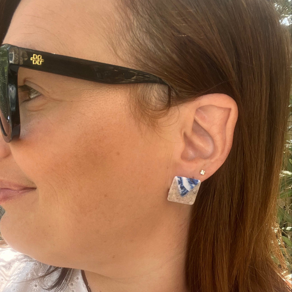 Boucles d'oreilles "Akrotiri" en argile polymère