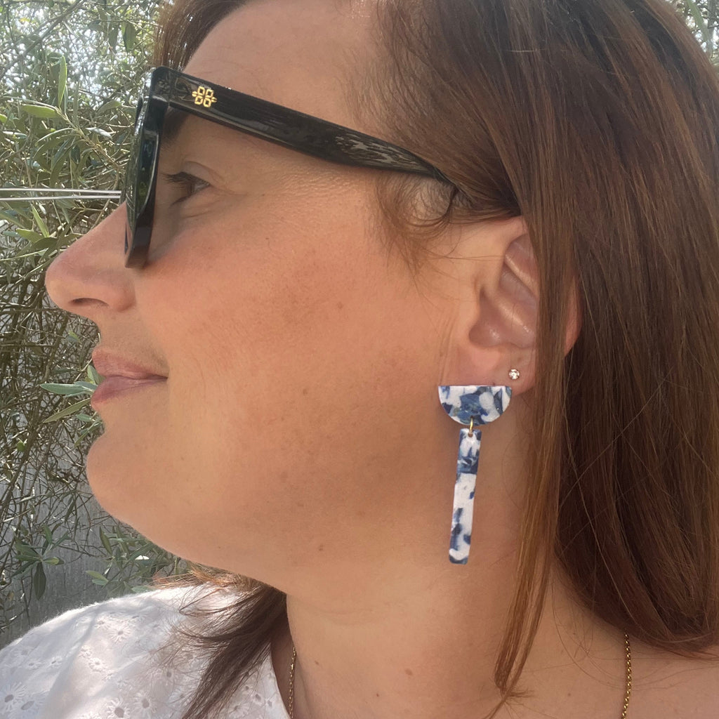 Boucles d'oreilles "Siri" en argile polymère