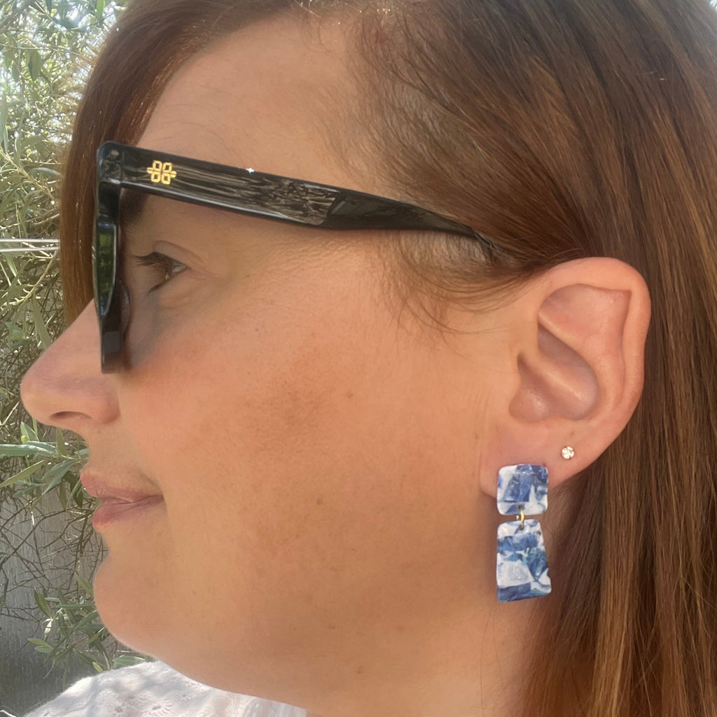 Boucles d'oreilles "Astria" en argile polymère