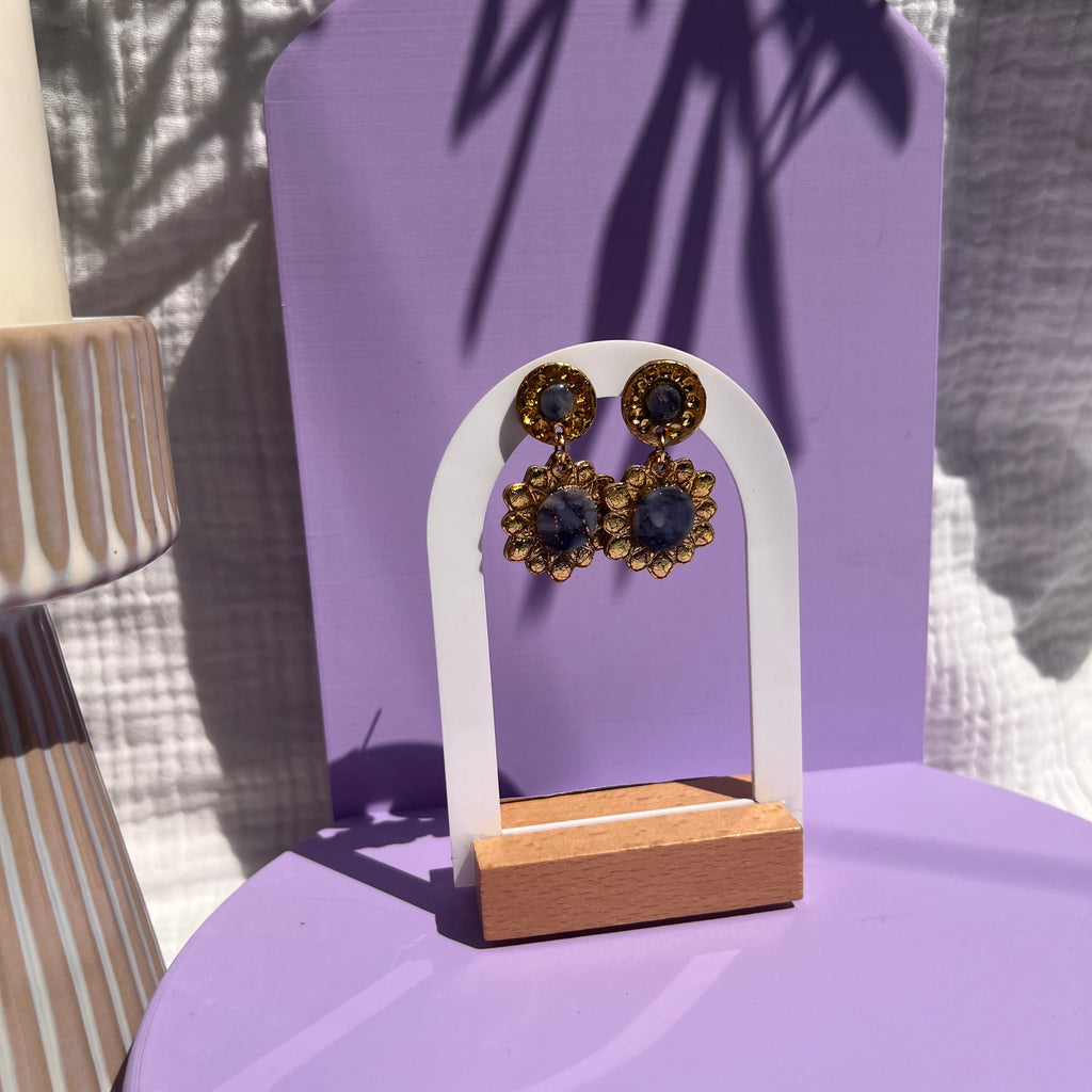 Boucles d'oreilles "Rosalinda" en argile polymère