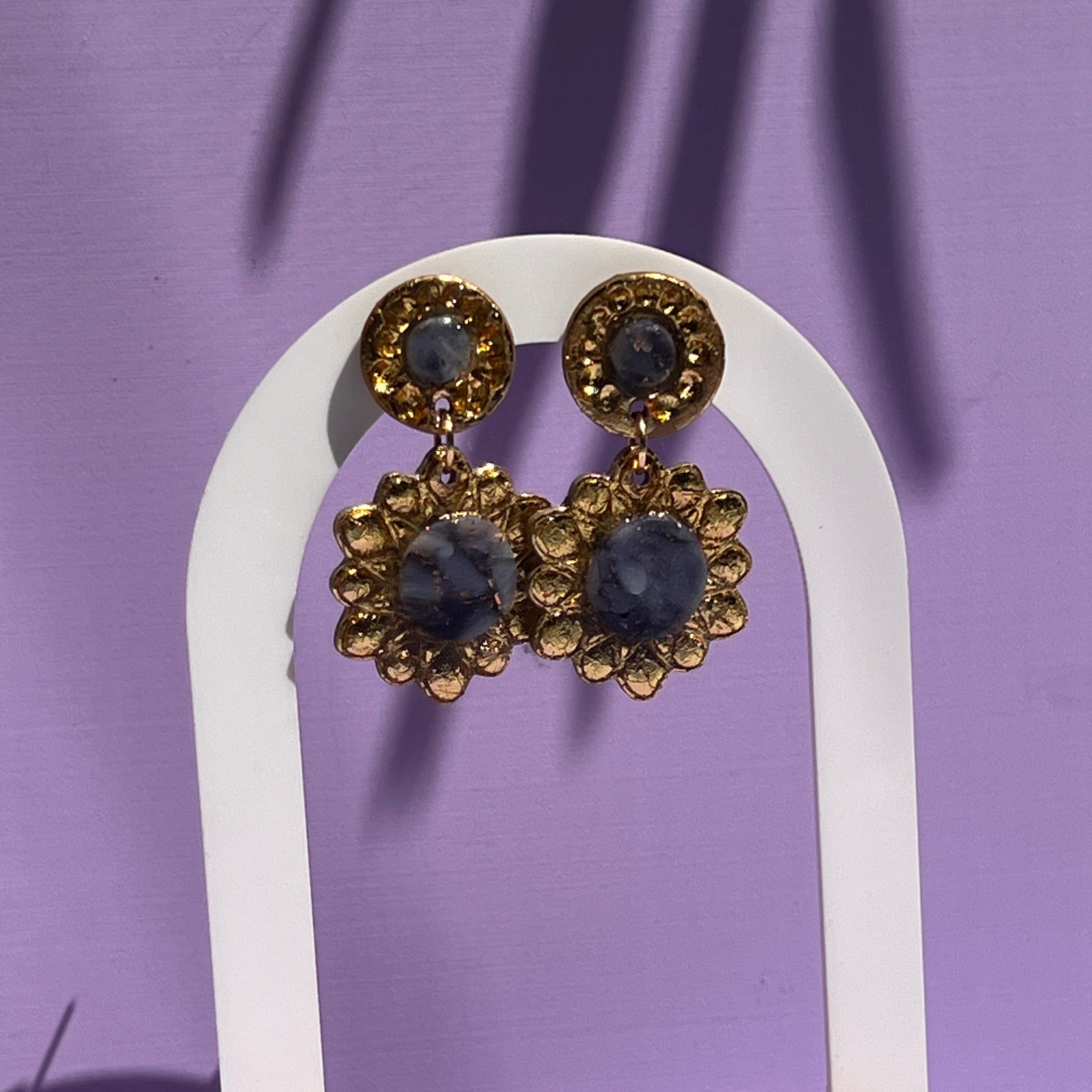 Boucles d'oreilles "Rosalinda" en argile polymère