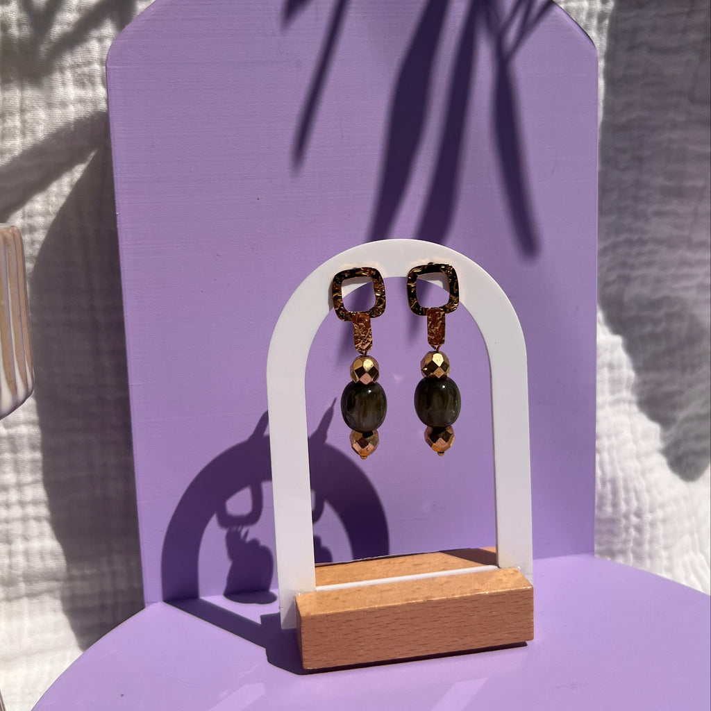 Boucles d'oreilles "Kenya" en acier inoxydable