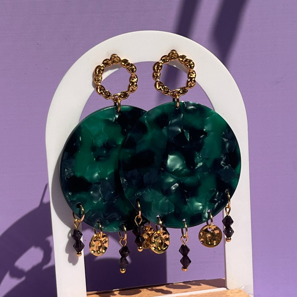 Boucles d'oreilles "Sauge" en acier inoxydable