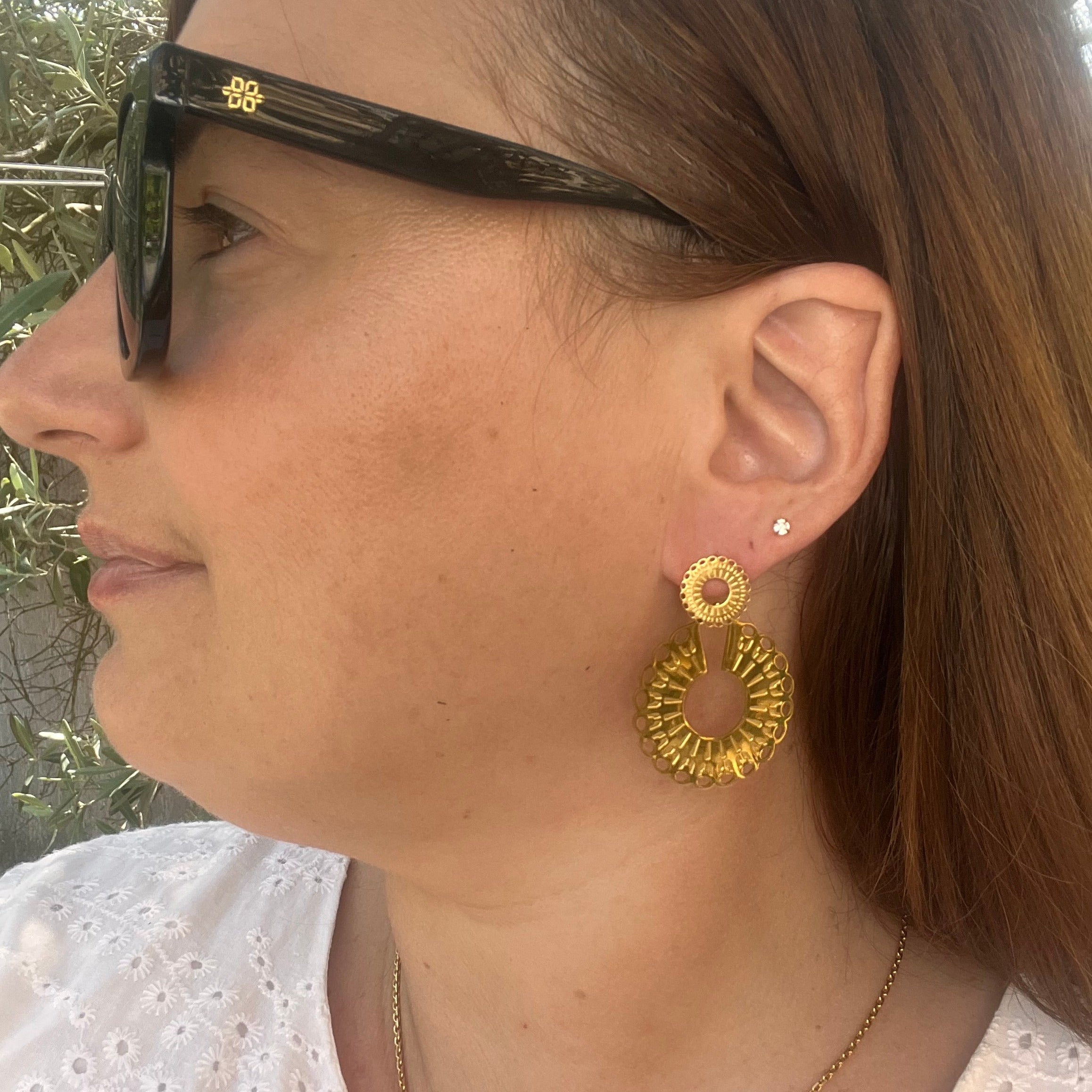 Boucles d'oreilles "Massaï" en acier inoxydable