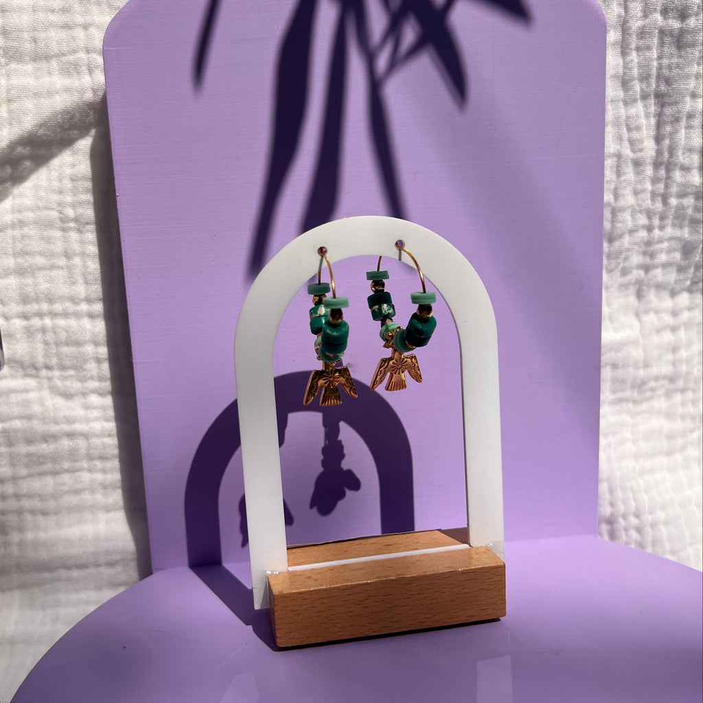 Boucles d'oreilles "Holi" en acier inoxydable