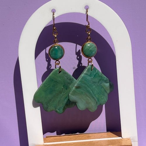 Boucles d'oreilles "Abanico" en acier inoxydable