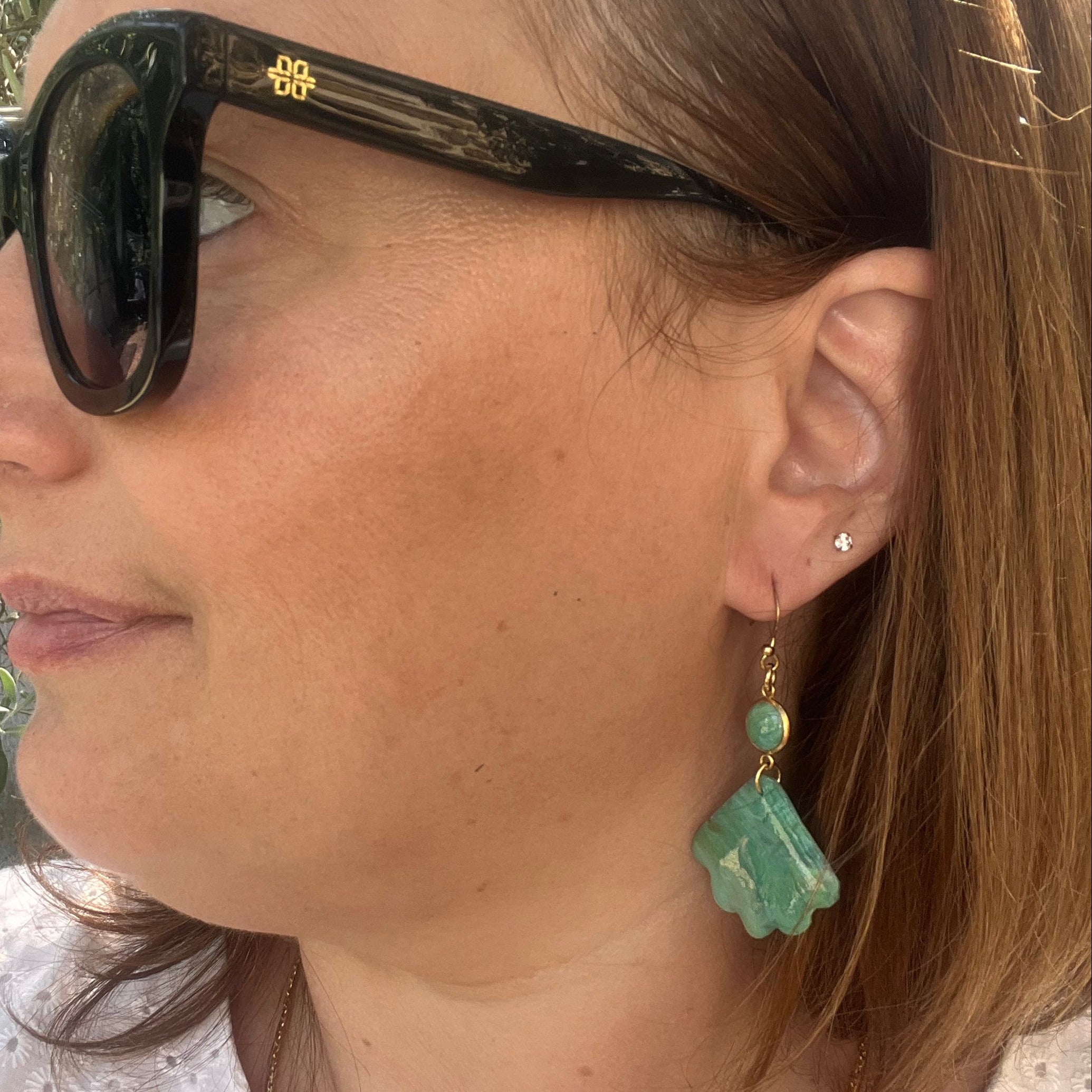 Boucles d'oreilles "Abanico" en acier inoxydable