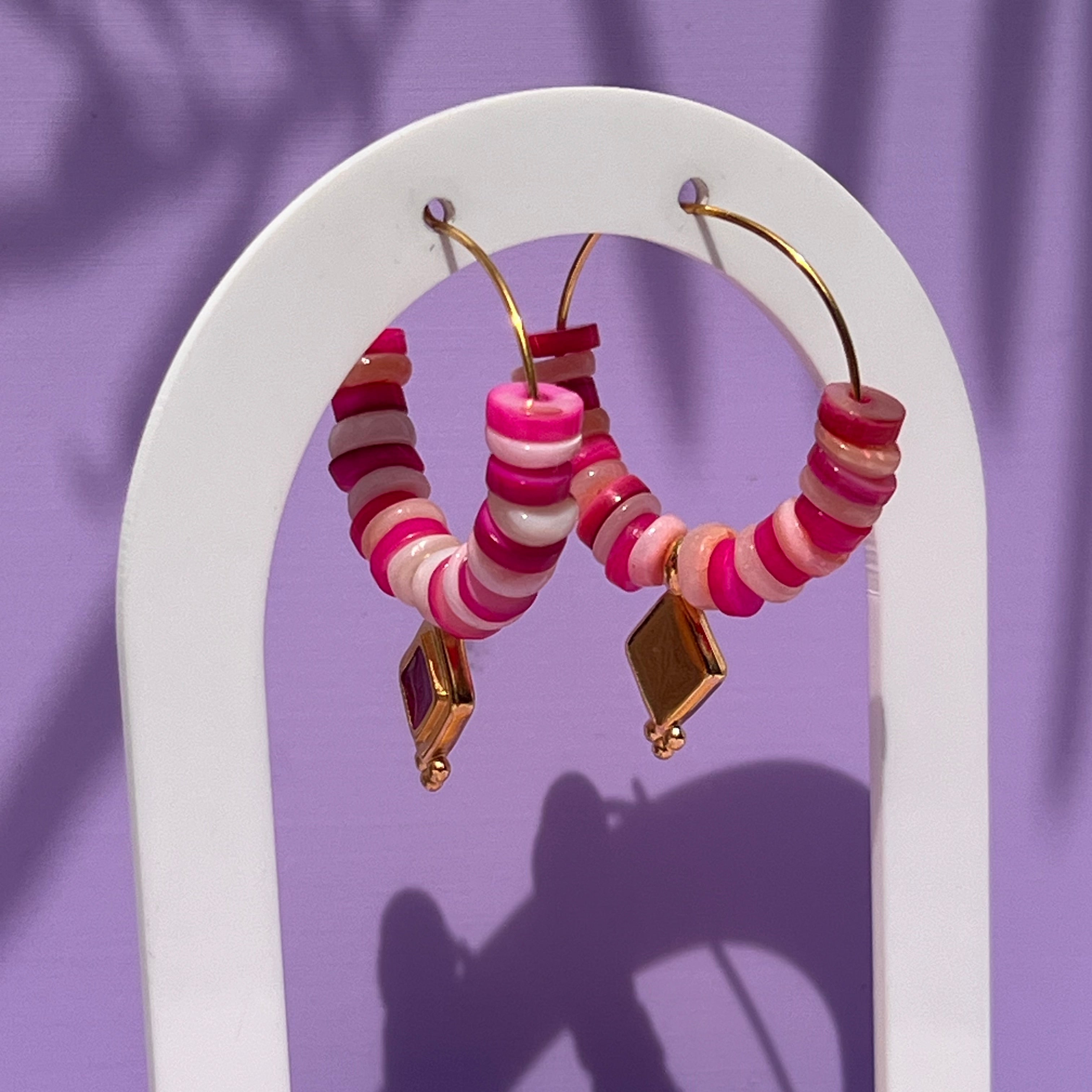 Boucles d'oreilles "Bombon" en acier inoxydable