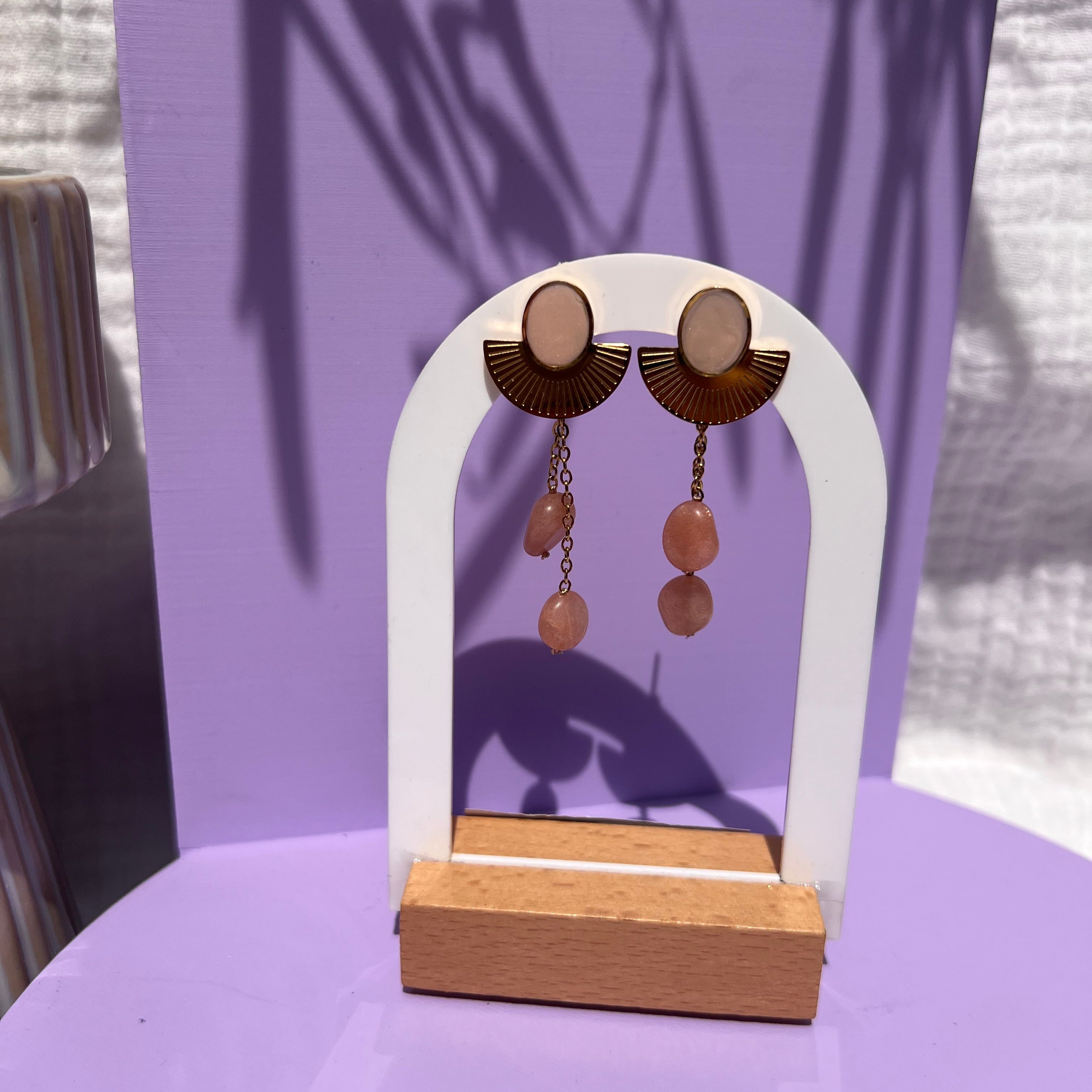 Boucles d'oreilles "Caresse" en acier inoxydable