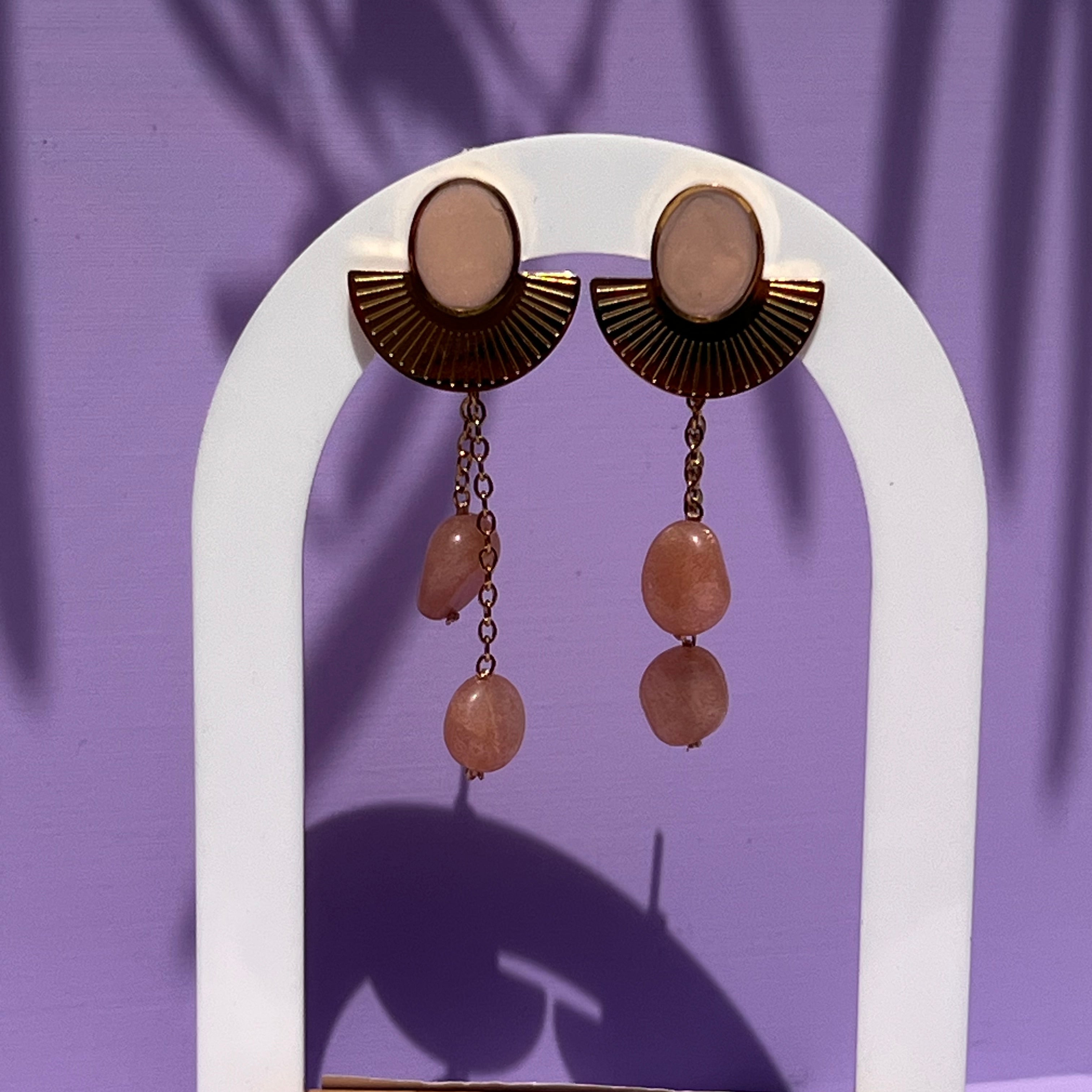 Boucles d'oreilles "Caresse" en acier inoxydable