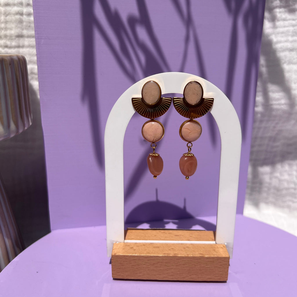 Boucles d'oreilles "Précieuse" en acier inoxydable